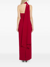 Solace London Demi Red Maxi Dress with Rear Zip and Back Slit Red
