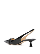 Jimmy Choo With Heel Patent Leather Slingback Pumps Black