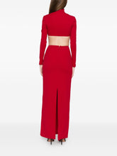 Solace London Wilma Red Mock-Neck Cut-Out Maxi Dress Red