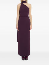 Solace London Demi Maxi Zip-Detail Slit Dress Purple