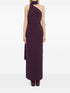 Solace London Demi Maxi Zip-Detail Slit Dress Purple