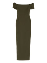 Solace London Off-Shoulder Nile Maxi Dress in Green