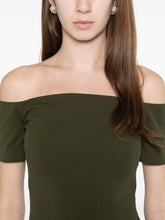 Solace London Off-Shoulder Nile Maxi Dress in Green