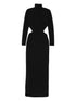 Solace London Wilma Black Mock-Neck Cutout Maxi Dress Black