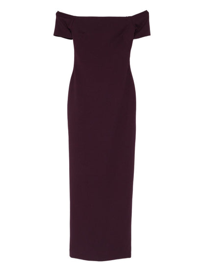 Solace London Nile Off-Shoulder Maxi Dress Purple