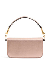 Valentino Garavani Locò Small Laminated Leather Shoulder Bag Pink