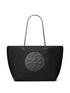 Tory Burch Ella Chain Nylon Shopper Tote Bag Black