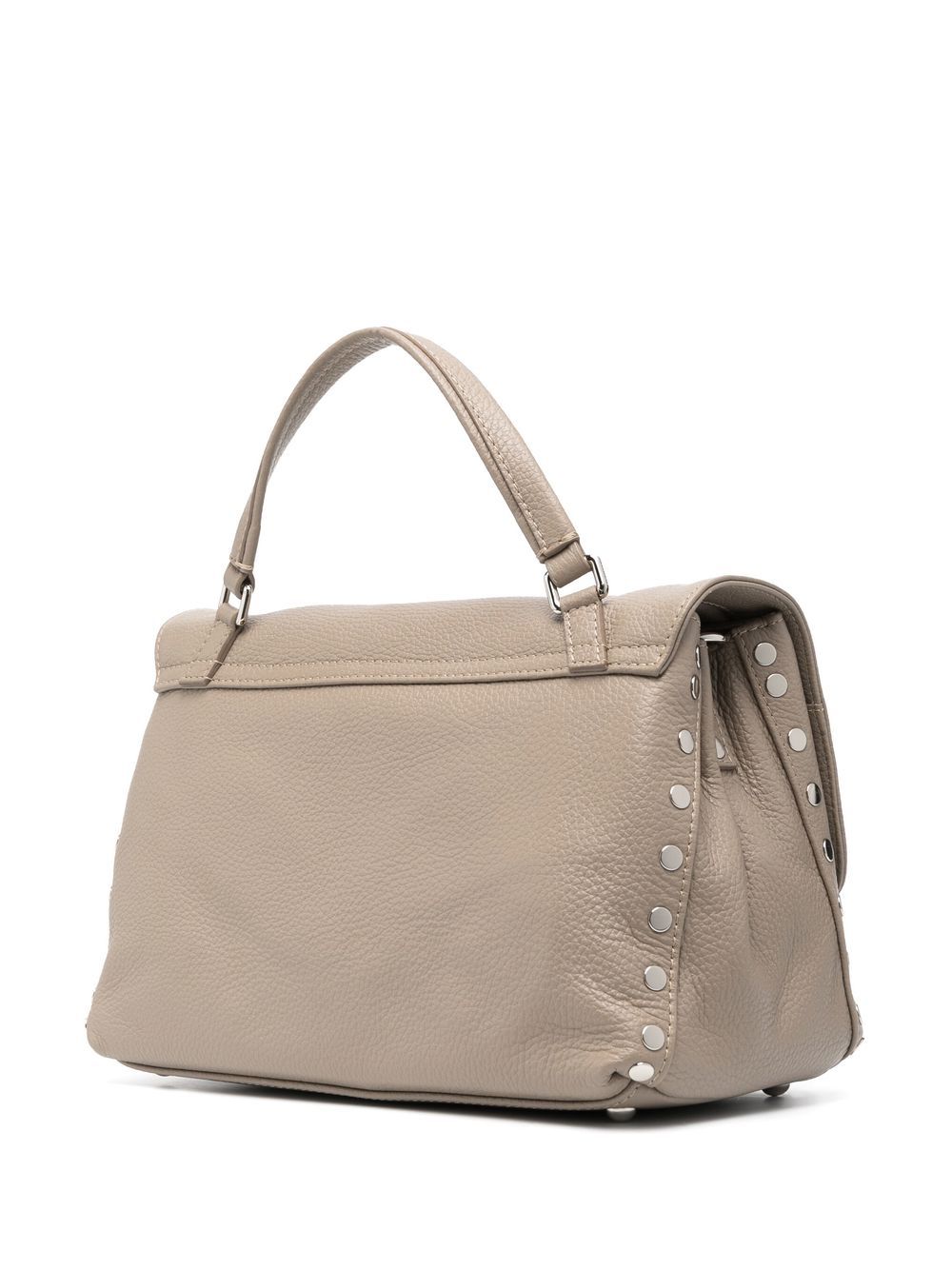 Zanellato Postina Daily Small Pebbled-Leather Handbag Grey