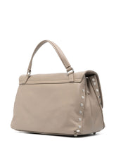 Zanellato Postina Daily Small Pebbled-Leather Handbag Grey