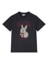 Ganni Rabbit Cotton T-Shirt Black