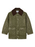 Ganni Quilted Corduroy Collar Jacket Green