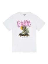 Ganni Graphic Organic Cotton T-shirt White