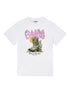 Ganni Graphic Organic Cotton T-shirt White