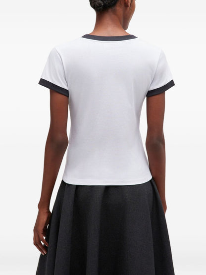 Ganni Graphic Print Organic T-Shirt White