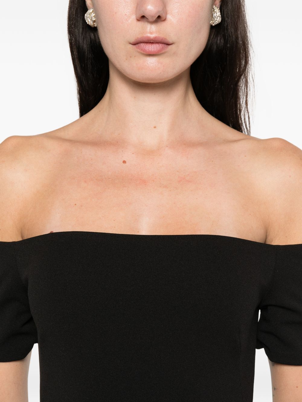 Solace London Off-Shoulder Nile Maxi Dress Black