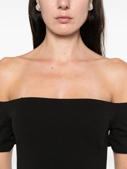 Solace London Off-Shoulder Nile Maxi Dress Black