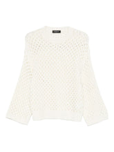 Fabiana Filippi Open-Knit Merino Wool-Blend Sweater Beige Beige