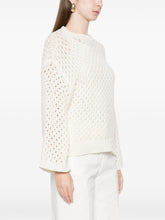 Fabiana Filippi Open-Knit Merino Wool-Blend Sweater Beige Beige