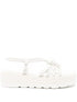 Gianvito Rossi Hebe White Leather Knotted Platform Sandals White
