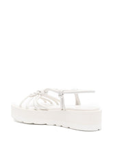 Gianvito Rossi Hebe White Leather Knotted Platform Sandals White