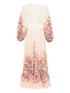 Zimmermann Ivory Floral Cotton Maxi Dress with Button Fastening and Long Sleeves Ivory