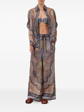 Zimmermann Wanderlust Silk Drawstring Trousers Blue