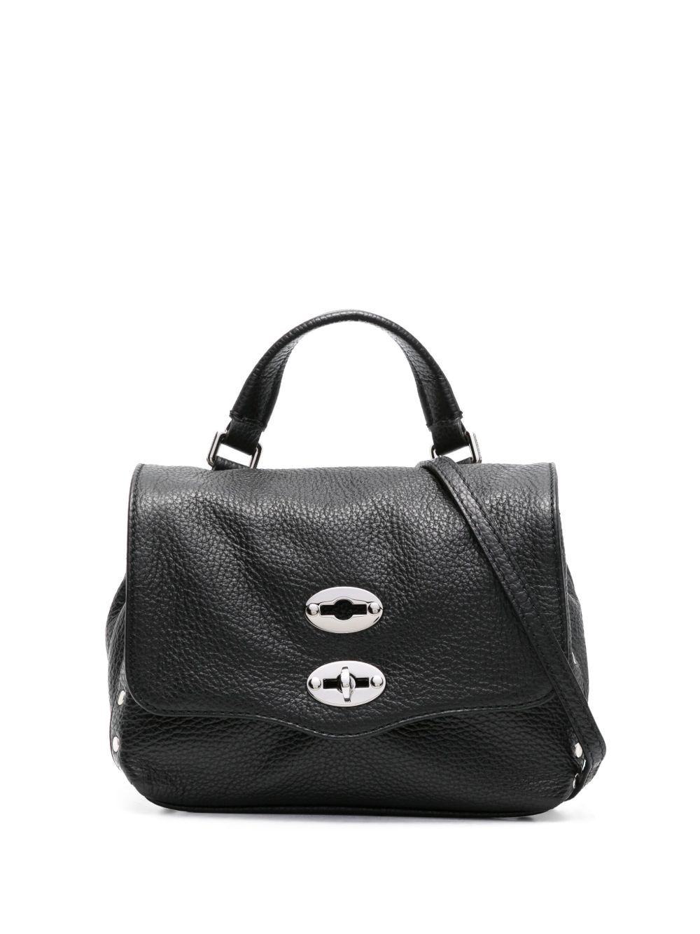Zanellato Postina Daily Baby Leather Handbag Black