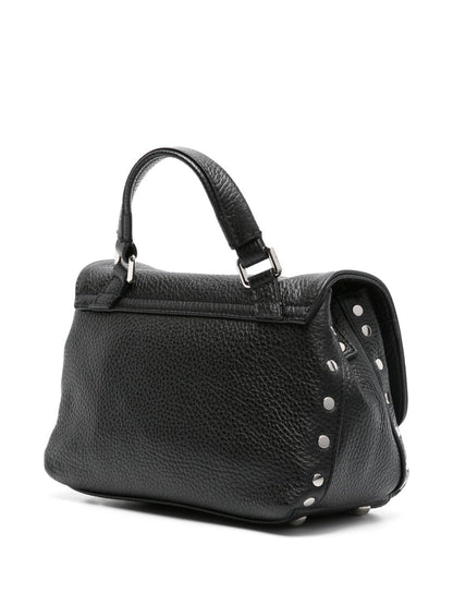 Zanellato Postina Daily Baby Leather Handbag Black