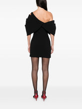 Solace London One-Shoulder Draped Mini Dress Black black