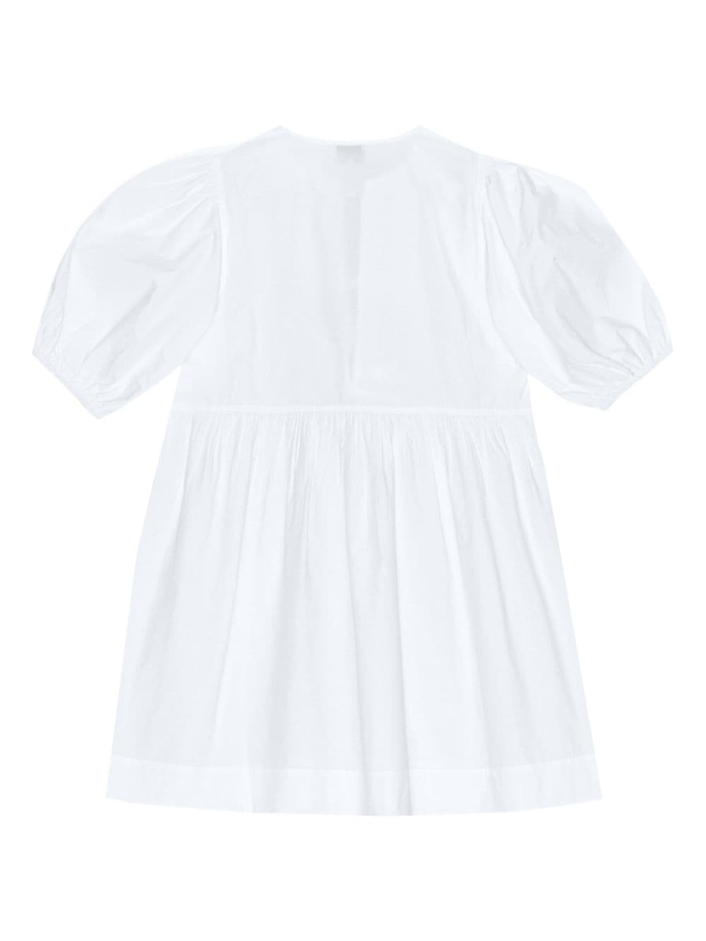 Ganni Organic Cotton Mini Dress White