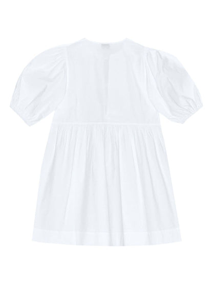 Ganni Organic Cotton Mini Dress White