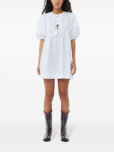 Ganni Organic Cotton Mini Dress White