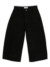 The Attico High-Rise Tapered Cotton Denim Jeans Black black
