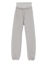 The Attico Cotton Drawstring Tapered Trousers Grey