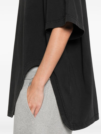 The Attico Cutout Cotton T-Shirt Black black