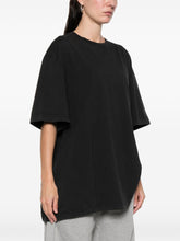 The Attico Cutout Cotton T-Shirt Black black