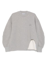 The Attico Logo-Detail Cutout Grey Cotton Sweater Grey