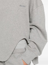 The Attico Logo-Detail Cutout Grey Cotton Sweater Grey