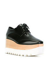 Stella McCartney Elyse Platform Wedge Lace-Up Black Sneakers Black
