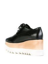 Stella McCartney Elyse Platform Wedge Lace-Up Black Sneakers Black