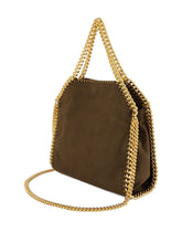 Stella McCartney Falabella Mini Tote Bag with Chain Strap Brown brown