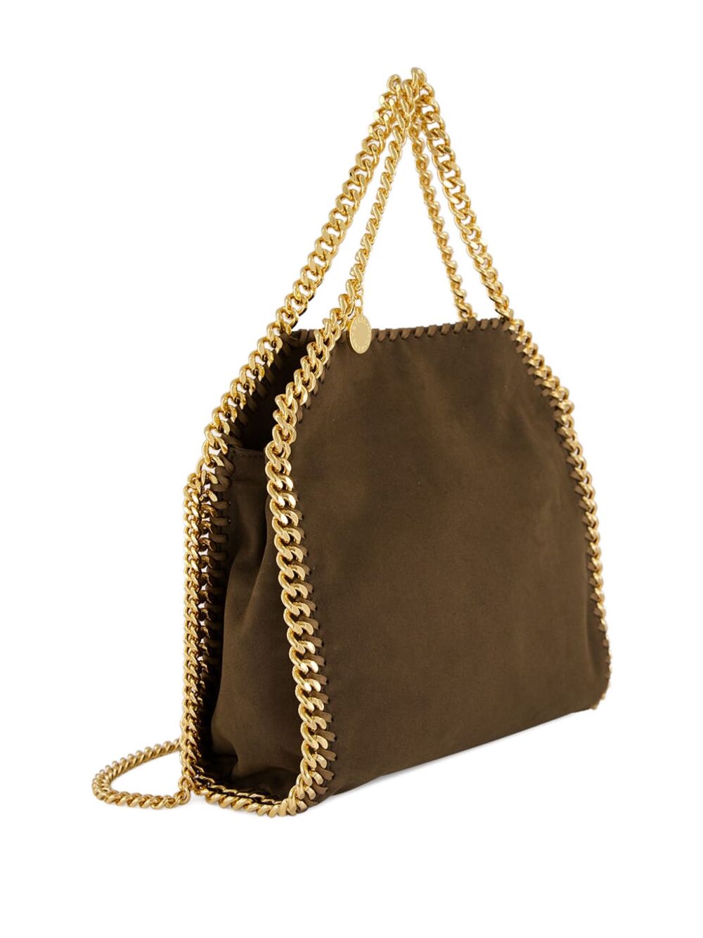Stella McCartney Falabella Mini Tote Bag with Chain Strap Brown brown