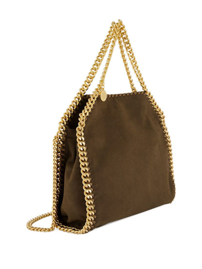 Stella McCartney Falabella Mini Tote Bag with Chain Strap Brown brown