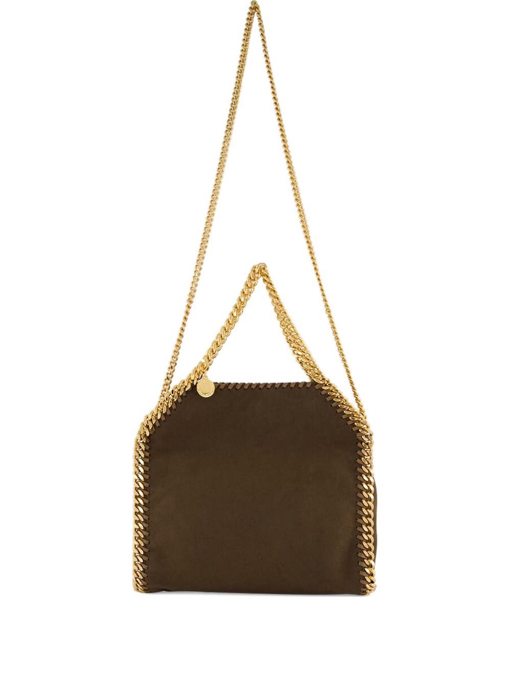 Stella McCartney Falabella Mini Tote Bag with Chain Strap Brown brown