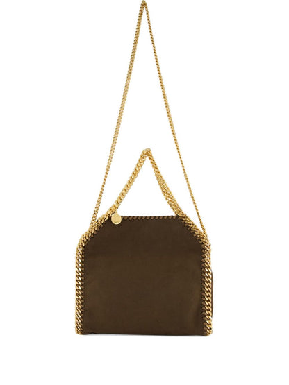 Stella McCartney Falabella Mini Tote Bag with Chain Strap Brown brown