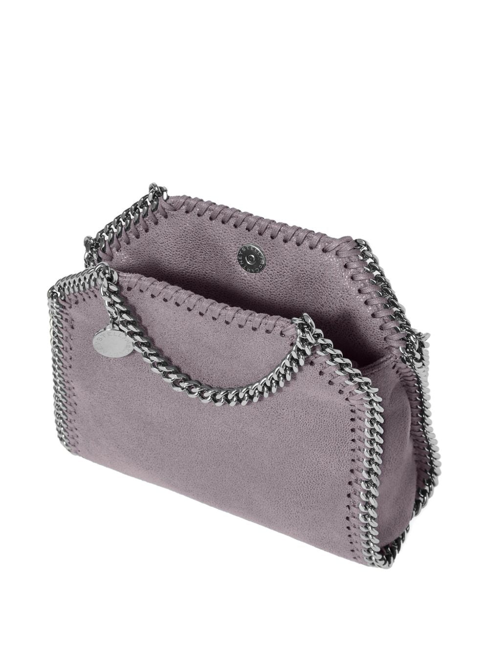 Stella McCartney Falabella Tiny Chain-Detail Crossbody Bag Grey