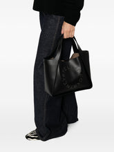 Stella McCartney Logo Tote Bag in Black Leather Black