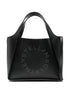 Stella McCartney Logo Tote Bag in Black Leather Black