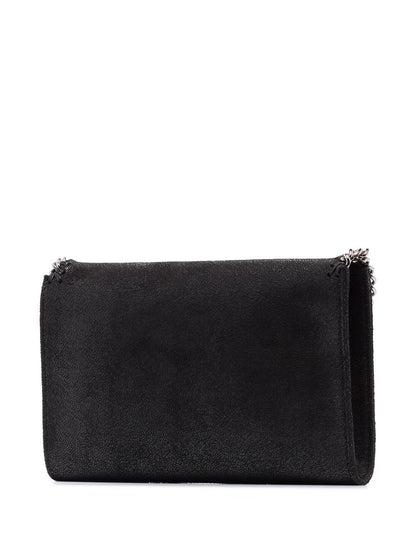 Stella McCartney Falabella Small Faux Leather Chain Wallet Black black
