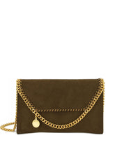 Stella McCartney Falabella Chain-Strap Clutch Bag Brown brown